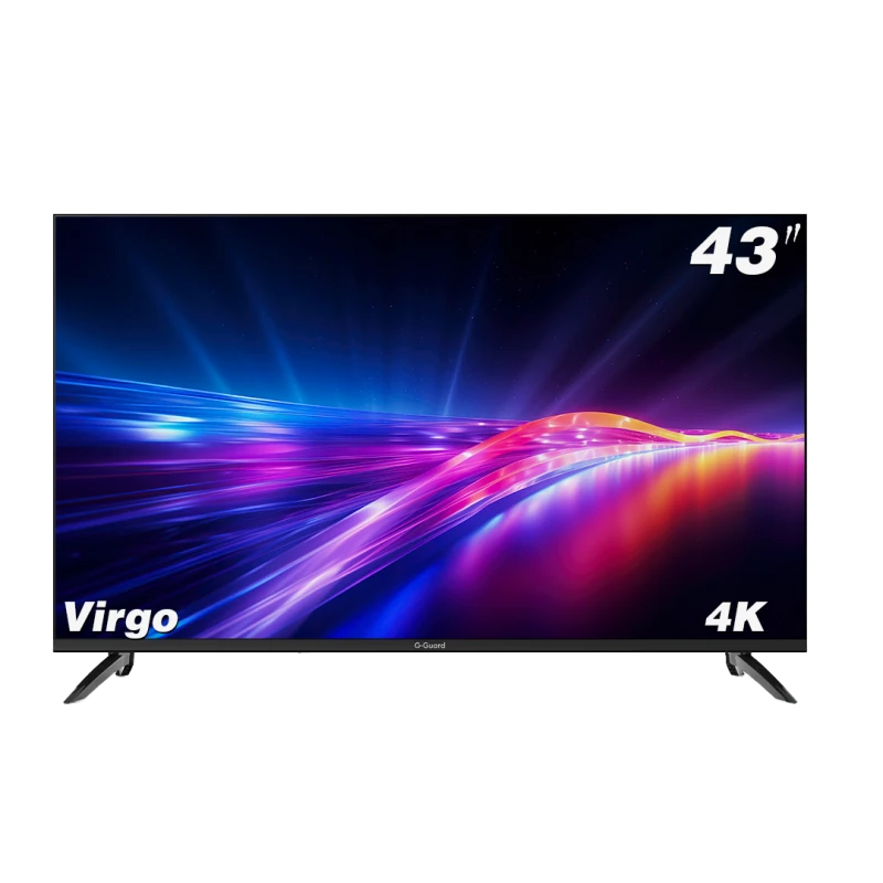 تلفزيون جي-جارد فيرجو سي جي 43 بوصة ذكي 4K UHD، تصميم بدون إطار، HDR10، نظام تشغيل جوجل تي في - جي-جارد